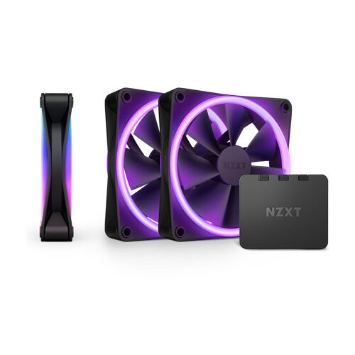 Nzxt F120 RGB DUO Triple Pack Cooling Case Fans – Black | RF-D12TF